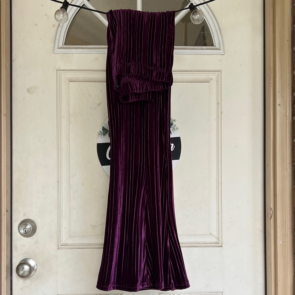 Wild Fable Purple Velvet Flare Pants